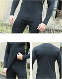 2-Pack L Size Men's Tactical 4-Way Stretch Fleece Lined Thermal Underwear Set V888-ELOSUNG49193