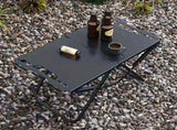 Portable Folding Camping Table Iron Outdoor Picnic Beach BBQ Tailgate Hiking with Storage BagBLACK) V1232-LYZ001