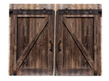 Wooden Door Style Living Room Bedroom Window Semi Blackout Semi Shade Printing Curtain 170 * 200 cm V1294-YM0901-JY35916-02