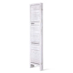 Artiss 4 Panel Room Divider Screen 163x170cm Shelf White RD-B-0590-4P-WH