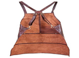Pierre Cardin Professional Leather Apron Butcher Woodwork Hairdressing Barber Chef - Chestnut V563-PC3433-CHESTNUT