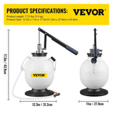 Transmission Fluid Pressure Bleeder, 7.5L Large Capacity Transmission Oil Replacement Tool Set with V952-QCBS7.5L15ATFVU71V0