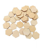 Beech Wooden Hexagon Cutouts Beige for Creative Handcrafts 400Pcs V1366-AZ2-W-13540