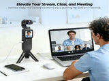 4K Vlogging Camera with 330&deg Gimbal Lens & 75MP Photo, WiFi Pocket Camera Compact Vlog Camera for V1107-785-79799-BLK-158MM