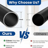 1-piece sliding rod -17-50 inches adjustable, made of black steel with rubber tip, used for V1366-AZ2-W-14364