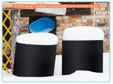 55 Gallon Drum Cover, 210D Oxford Cloth Water Storage Barrel 25 x 37 Inch Outdoor Waterproof Rain V1259-DP01-A-1122