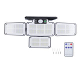 LED Solar Lights Outdoor 4 Adjustable Heads Motion Sensor Light 450LM 3 Modes Wide Angle Wall Light V1294-YM0523-3119210270711