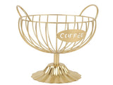 Coffee Pod Holder Iron Coffee Capsule Basket Bar Counter Organizer for Kitchen Office Desktop Gold V1294-YM0901-3118240264411
