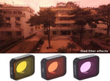 3-In-1 Snap-On Lens Filter For Gopro Hero6 / 5 - Red Yellow Purple PRL-6987ACD