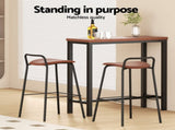 Artiss Bar Table and Stools Set Dining Desk Kitchen Chairs Cafe Pub BA-TAB-CHR-SET-WALBR