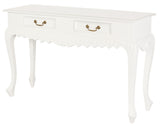 Seine 2 Drawer Carved Sofa Table V199-ST002CVWH