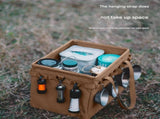 Black Camouflage Heavy Duty Foldable Outdoor Camping Storage Box - Oxford Cloth Collapsible Gear V888-ELOSUNG32734