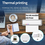 X9 A4 Inkless Thermal Printer USB Bluetooth Portable Printer Gray V1263-JX-7793