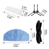 Sweeper HEPA Filter Vacuum Roller Brush Side Brush Mopping Pads Replacement for G8000 G8000Pro V1189-LWWAL-20260327-05061