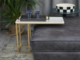 Heavy-Duty C-Shaped End Table with Storage V767-JJ-XZ197