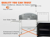 Camping Kitchen Table, Folding Outdoor Cooking Table with Storage Carrying Bag, Aluminum Cook V952-DFBKYDCFHSBDGFR79V0