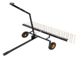 Tow Behind Dethatcher, 1.5m Tow Dethatcher with 24 Steel Tines, Lawn Dethatcher Rake for ATV or V952-QXSCJ60QYGLJUL9E5V0