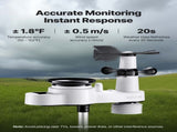 5-in-1 Wireless Weather Station, 190.5 mm VA Display, Solar Powered Outdoor Sensor, Rain Gauge, V952-TYNQXZWX75AACKCYU001V3
