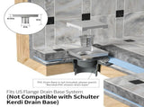 Square Shower Drain 6", 304 Stainless Steel Floor Drain w/Hair Strainer, Grid Shower Drain w/CUPC V1369-AZ3-W-06397