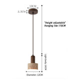 Yellow Travertine Pendant Light 110-240V Japanese Style Nordic Pendant Lamp Ideal for Bedside, V1369-AZ3-W-11417