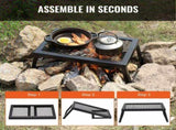 Folding Campfire Grill Portable Camping Fire Pit Steel Outdoor BBQ Picnic V952-ZDYYKJZDG18120J5TV0