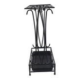 Umbrella Storage Rack Iron with Drip Tray 10 Holes 8 Hooks Umbrella Rack Stand for Home Hotel Lobby V1294-YM0716-3117220148211