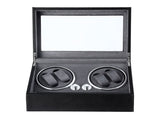 Embellir Watch Winder Automatic Double Watch Winder Box LED Black WBX-WIN-4WD-6SL-BK