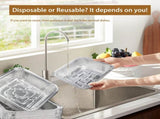 Aluminum - Square Oven Dishes - Air Fryer - Aluminum Bowls - Disposable - BBQ V1189-WXF-260203-00469