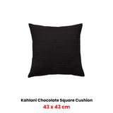 Bianca Kahlani Chocolate Waffle Square Filled Cushion 43 x 43cm V442-BCA-CUSHION-KAHLANI-CHOCOLATE-SQ