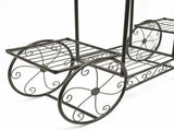 6 Tiers Garden Cart Stand & Flower Pot Plant Holder Display Rack Parisian Style V767-XJJ626-G2