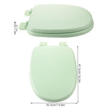 Soft Close Toilet Seat with Noise-Free Foam Cushion, U-Shaped Comfortable Bathroom Toilet Lid V1366-AZ2-W-16159