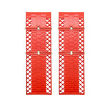 1 Pair Red Foldable Car Recovery Tracks - Heavy Duty Sand Snow Mud Traction Mats for 4WD SUV V888-ELOSUNG56516