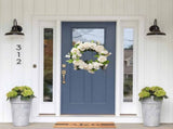 Artificial Peony Wreath Rattan Silk Cloth Simulation Decorative Front Door Wreath for Indoor Outdoor V1294-YM0523-220225XU01-3