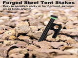 20Pcs Tent Stakes, 16in Heavy Duty Tent Stakes, Dia 0.35" Forged Steel Stakes Heavy Duty for Tent V1258-DP02-C-464