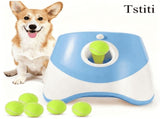 Automatic Dog Ball Launcher with 3 Distance Settings, Includes 3 Mini Tennis Balls, Interactive V1192-AZ-W-24989