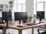 Levede 2x Desk Clamp Speaker Stands Set Adjustable Rotatable Monitor CD Player TV1009-BK-AU