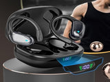 Wireless Earbuds Sports Bluetooth Headphones IPX5 Waterproof Earphones for Workout Running Black V1263-JX-7095