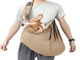 Dog & Cat Carrier Sling, Soft Puppy Carrier, Hands-Free Dog Carrier Bag with Safety Buckles Premium V1192-AZ-W-7914