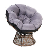 Gardeon Outdoor Chairs Outdoor Furniture Papasan Chair Wicker Patio Garden Brown ODF-PAPASAN-CH-BR