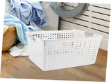 24x Premium Plastic Storage Basket Bulk w/ Grip Handles 27*18*14cm V563-PS2718-1BOX
