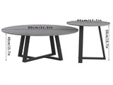 Interior Ave - Broadway Two Tier Coffee Table Set - Stone Grey V355-IA-CT4-GG