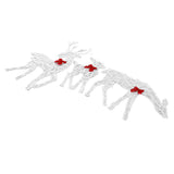 3 Piece Lighted Christmas Deer Family Set Outdoor Yard Decoration with LED Lights Red Bows Mother V1294-YM0710-3111230254211