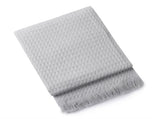 130*230CM Grey Nordic Solid Color Knitted Sofa Throw Blanket with Tassels - Waffle Weave Polyester V888-ELOSUNG17041