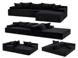 Artiss Modular Sectional Sofa Bed Convertible L-Shaped Couch with Deep Seat for Living Room SB-B-SOFA-L-BK-AB