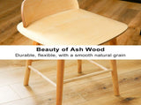 Wooden Bar Stool Dining Chair Ash Wood ELISE 65cm V274-FT-BSWO-LY038-WD