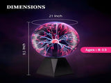 Plasma Ball Lamp - Touch & Sound Sensitive USB-Powered Globe for Decor, Parties & STEM Learning V1107-CS-DLZD3