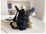 Fashion Canvas Backpack with 3D Decorative Accent,16-Inch Laptop Fit, Nylon Material, Unisex Design, V1107-CS-PSKEFKON30