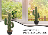 Realistic Artificial Cactus Plant for Office Desk, Balcony Decor, Low Maintenance Indoor V1192-AZ-W-22354