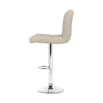 Artiss 2x Bar Stools Leather Gas Lift Beige BA-TW-NEW1055-BGX2