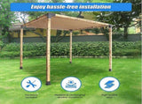 Roof Pergola Gazebo Shed Matte Black Steel Brackets and Coffee Screen DIY Kits V63-848301